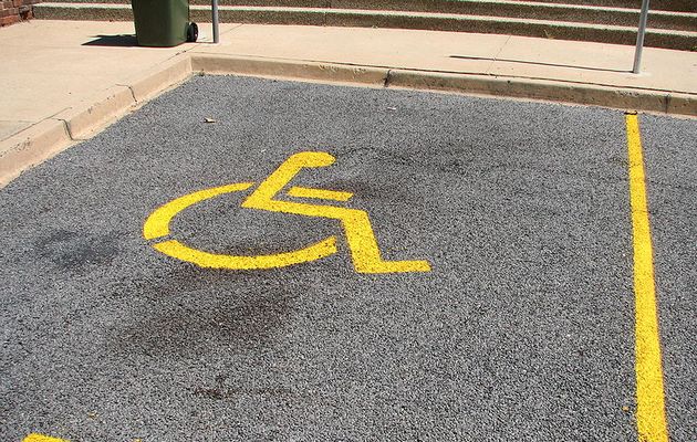 shopping mall parking disabled parking space