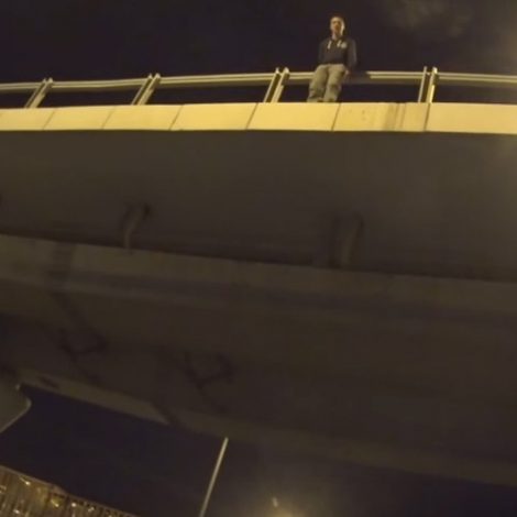 Biker stops man from committing suicide
