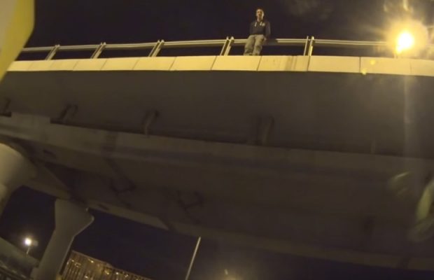 Biker stops man from committing suicide