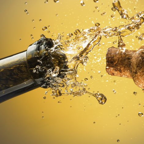 Champagne bottle and cork