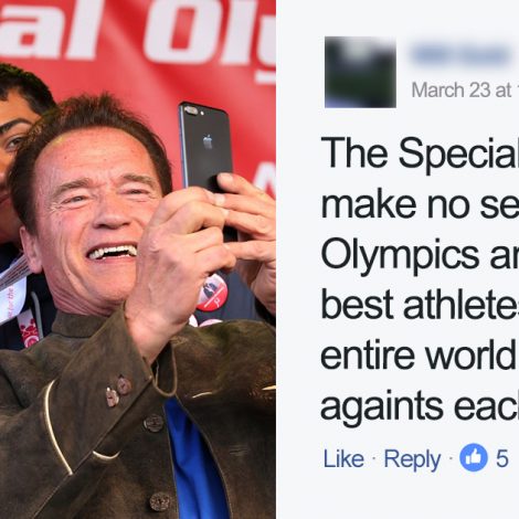 arnold schwarzenegger internet troll special olympics