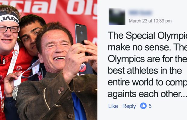 arnold schwarzenegger internet troll special olympics