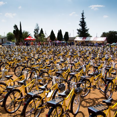 Qhubeka Bicycles at Klein Nederburg High School in Paarl
