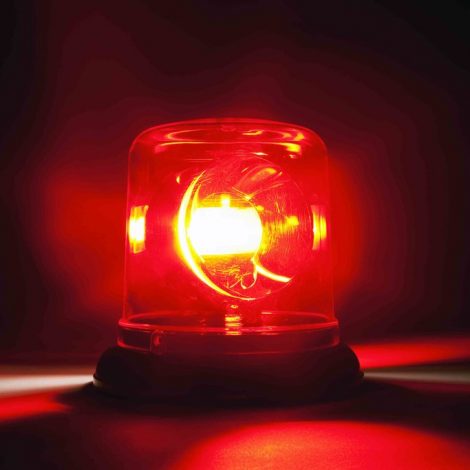 red flashing warning light