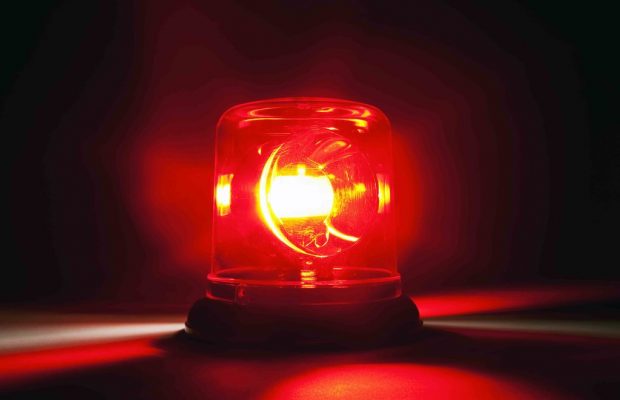 red flashing warning light