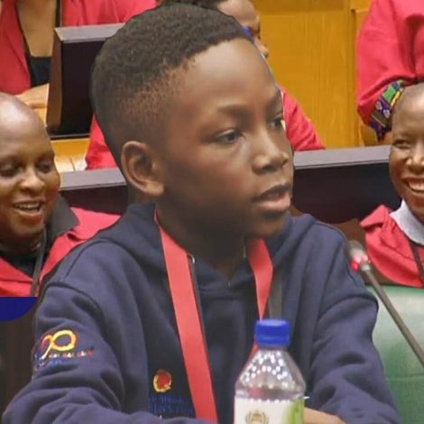 Watch: Young South African stumps parliament with a very serious question.