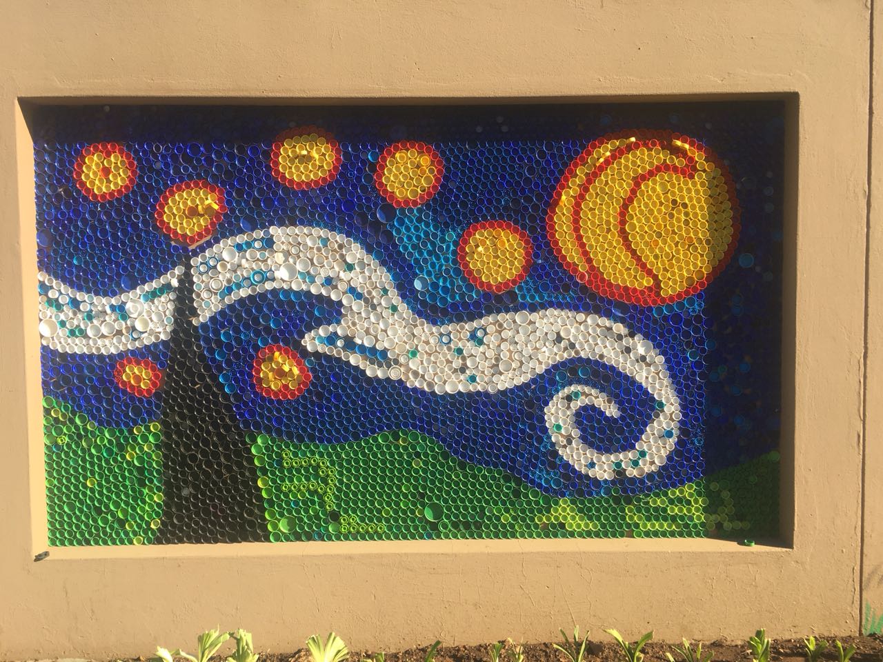 Nursery school creates art piece for little hero fighting the biggest battle!