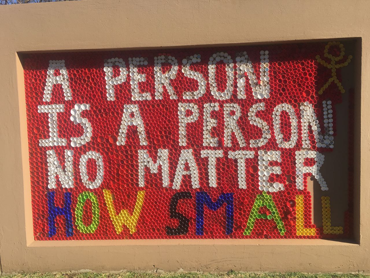 Nursery school creates art piece for little hero fighting the biggest battle!