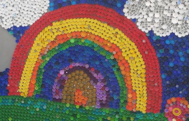 Nursery school creates art piece for little hero fighting the biggest battle!