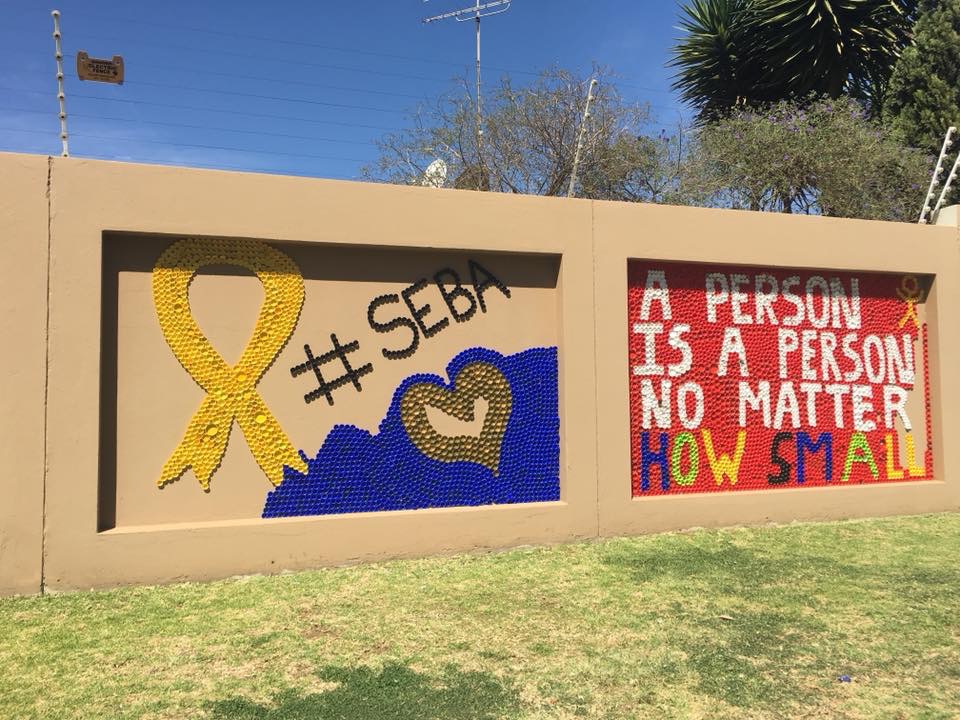 Nursery school creates art piece for little hero fighting the biggest battle!