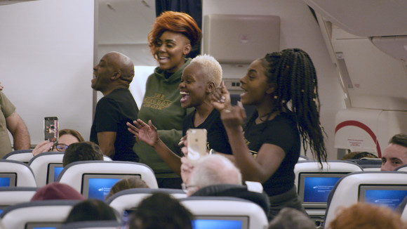 Flight from Heathrow gets a surprise singing performance!