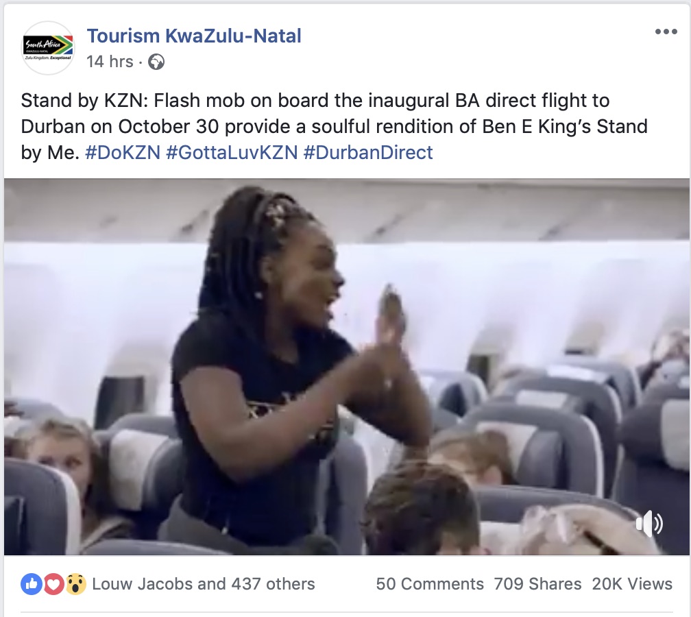Flight from Heathrow gets a surprise singing performance!