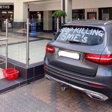 The owner of the car parked outside Woolies is someone fighting for all small business owners in South Africa!