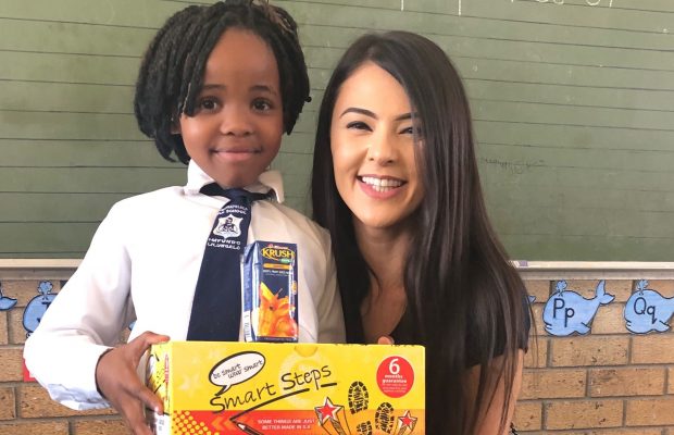 Lalla Hirayama donates 2 000 school shoes to children in need in Western Cape Clover Krush