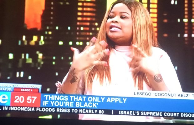 Coconut Kelz joined eNCA in the studio to discuss the state of the nation, but South Africa missed the joke!