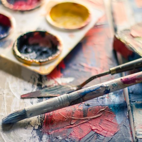 A canvas painting Granny Hobbies Painted Rocks Art Auction