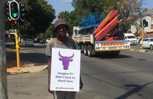 Joburg business employs over 26 beggars to advertise their company
