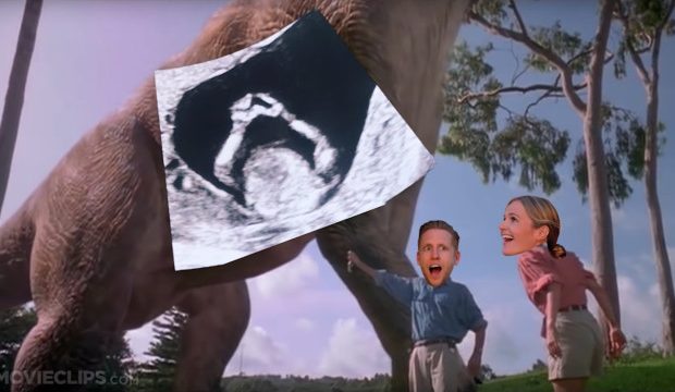 Watch: Jurassic Park pregnancy announcement is so bad, it's good!