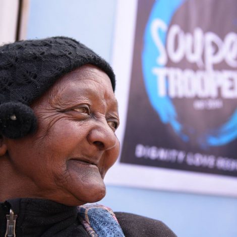 Gap Community Call-to-Action: Help keep South Africa warm and fed this winter. Souper Trooper
