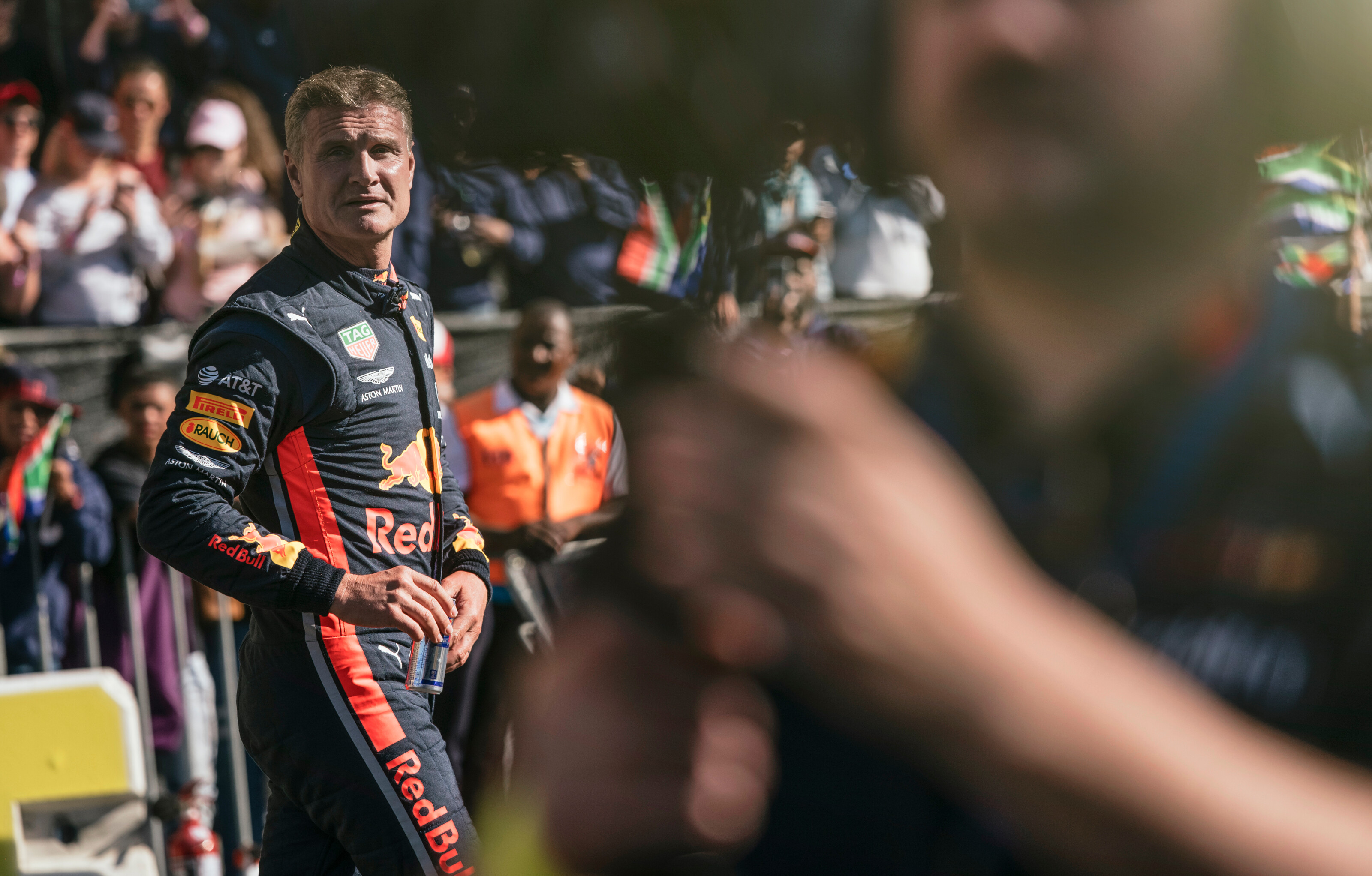 David Coulthard takes to the streets of Cape Town in the all-conquering RB7.  1
