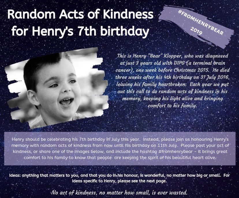 In memory of her son, this mom is doing random acts of kindness on his birthday #FromHenryBear