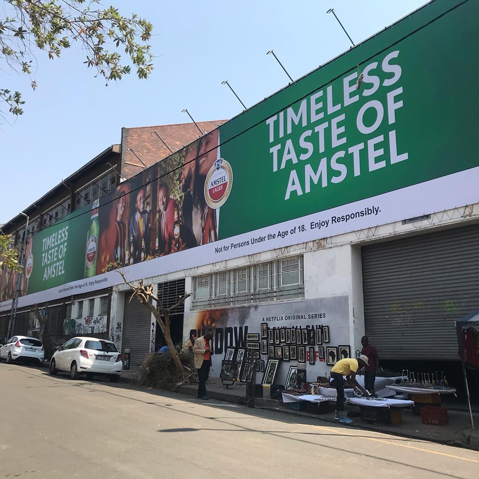 Someone planted new trees in the Joburg CBD last night after billboard company hacked the old ones down.