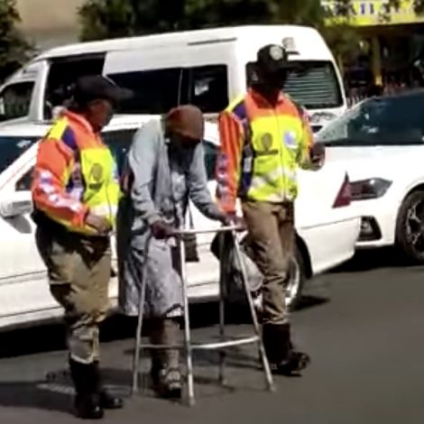 JMPD officers helping an elderly lady across the road is the best thing you will see today!