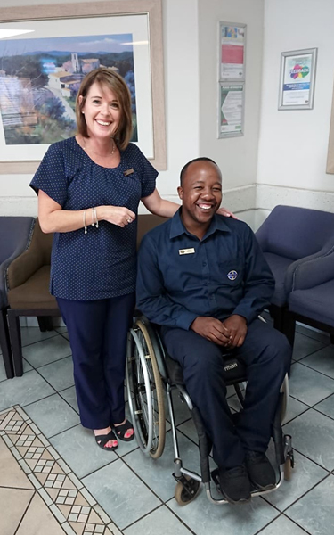 Simphiwe-Mntambo - Hospital switchboard operator heads to international wheelchair basketball tournament
