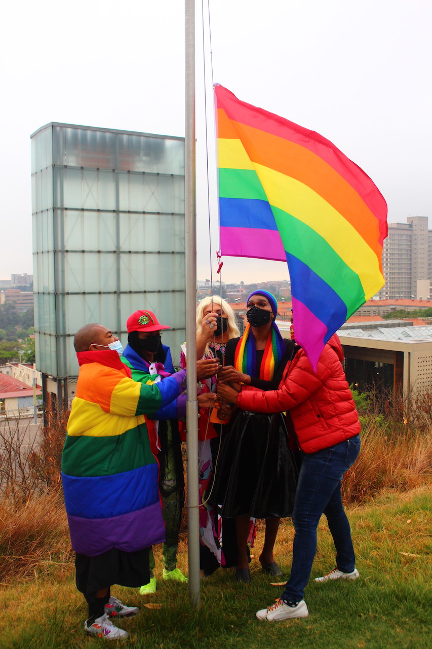 Stand Tall and be proud! Constitution Hill raise the rainbow flag!