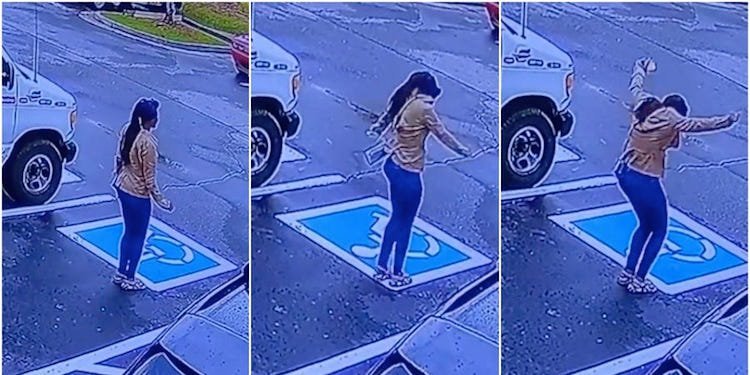 All the feels! Woman caught on CCTV dancing in the parking lot after getting a job!