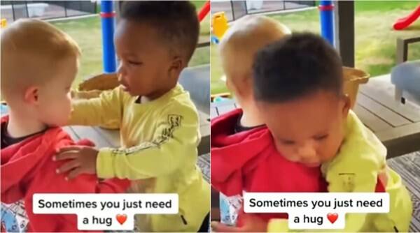 You Okay? Toddlers go Viral Around the World with Adorable Hug!