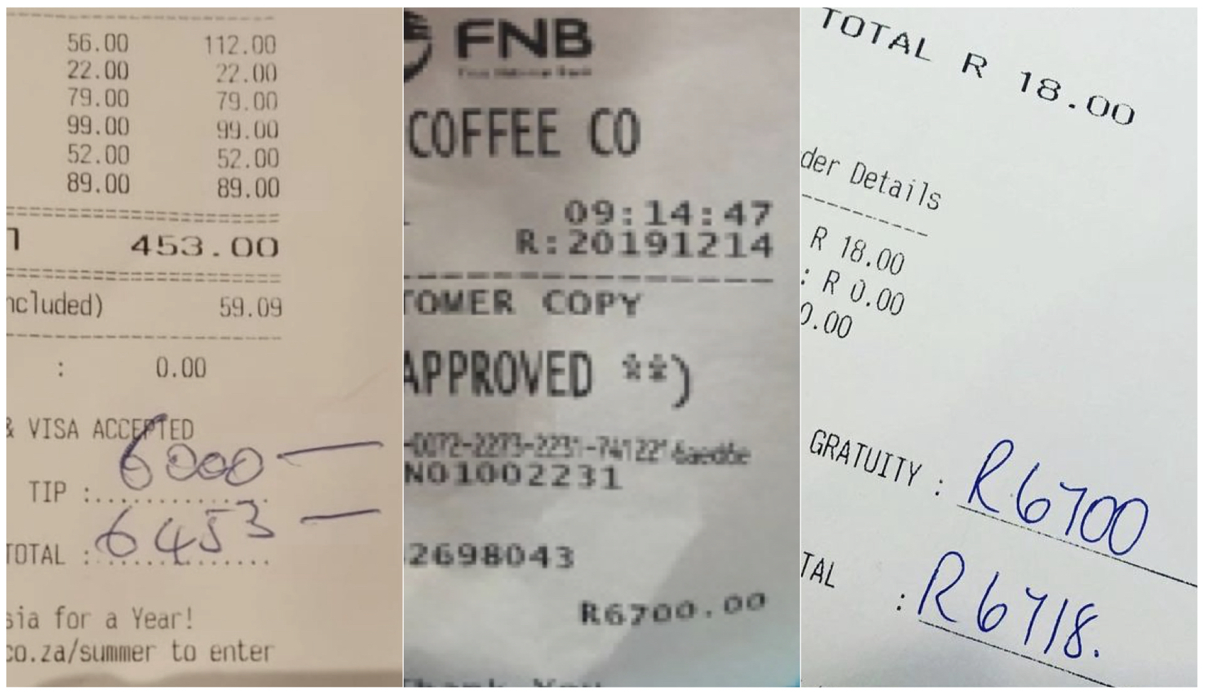 A 'Simply Asia' post is going viral with a R6,000 tip... but we just found 5 other restaurants where a similarly large tip has also been left in the last couple of days. Here's what we know about this new movement: