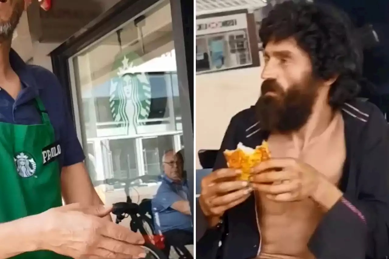 Is He Not A Human? Kind Stranger Defends Homeless Person Eating At Starbucks