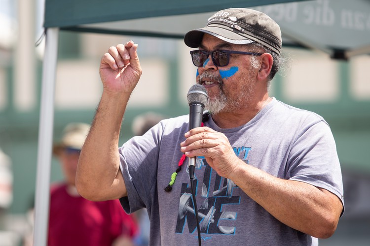 Protest against West Coast seismic blasting ahead of court case