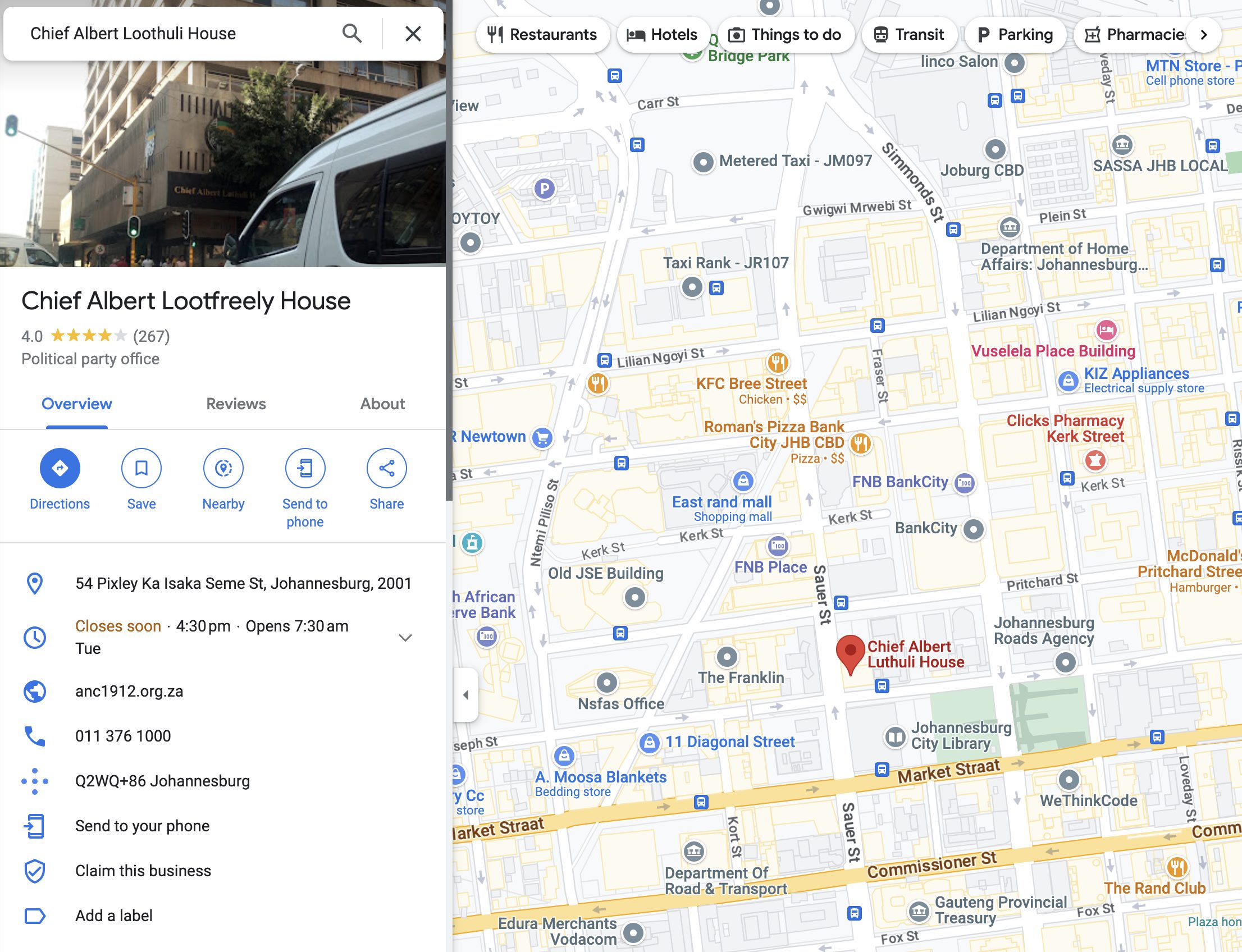 Eskom Megawatt Park And Luthuli House Renamed on Google Maps!