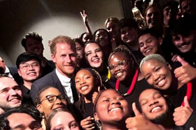 Watch: Prince Harry Asks Stellies Choir For a Group Hug!