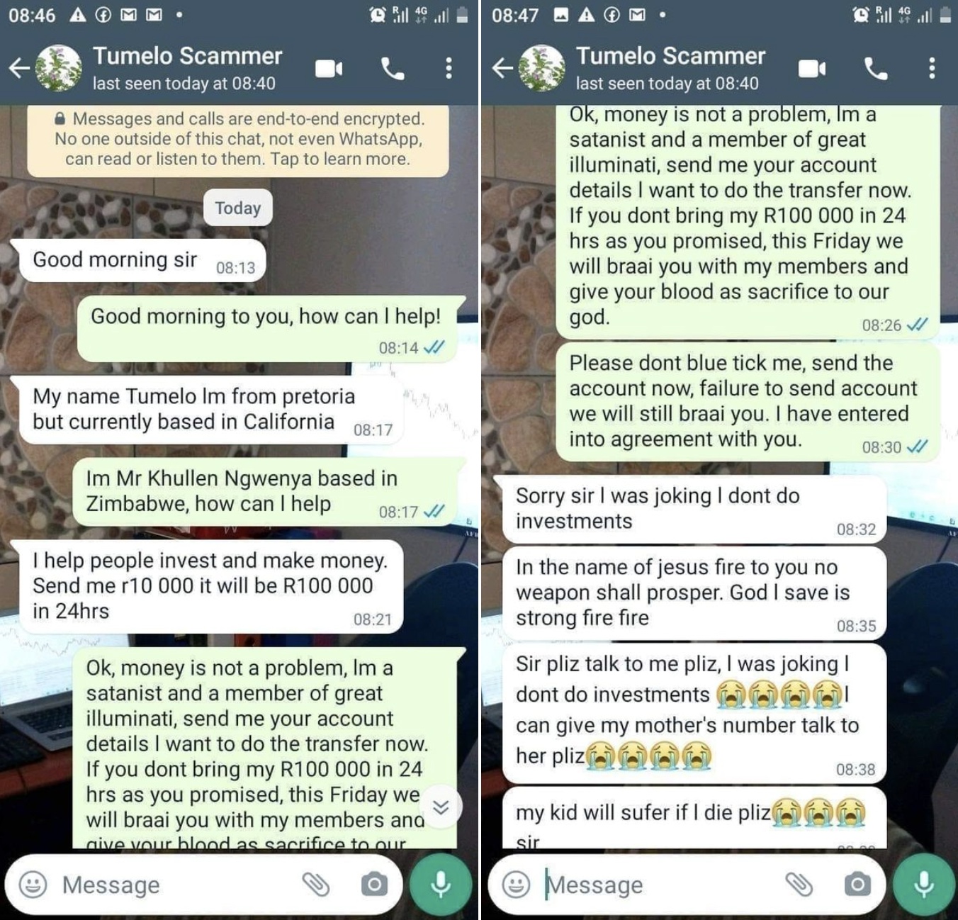 South African's Hilarious Response to Scammer Promises a Braai to Remember!