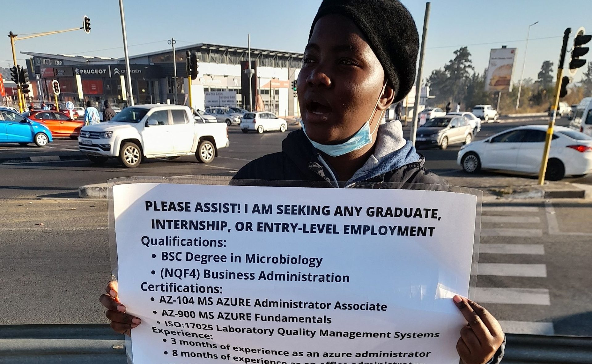 From Begging for Work at a Busy Intersection to Landing Her Dream Job: Phathutshedzo Ngwana's Inspiring Journey!
