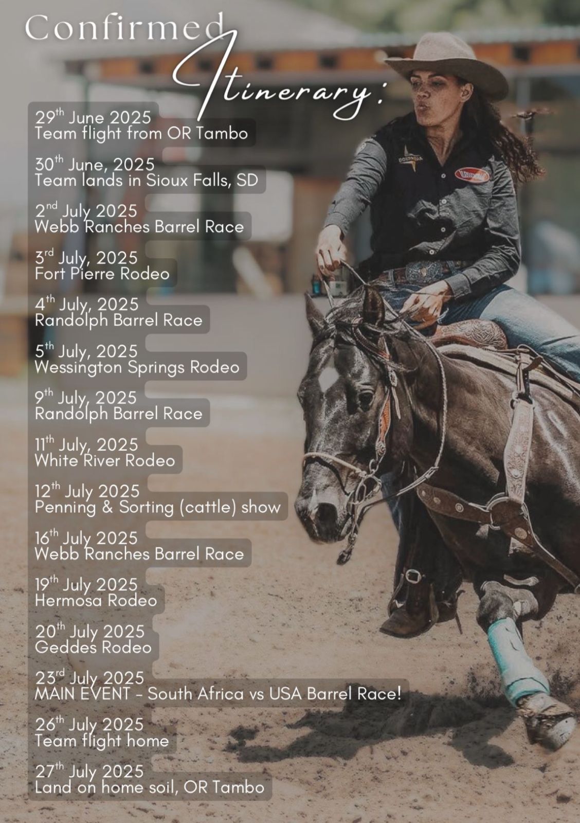Barrel Racing | South African Barrel Racers Saddle Up for History in the USA