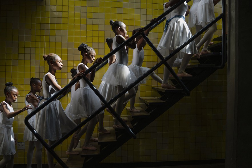 Young ballet dancers from Soweto, Alexandra and Braamfontein prepare to perform in ballet school’s year-end showcase. By Ihsaan Haffejee