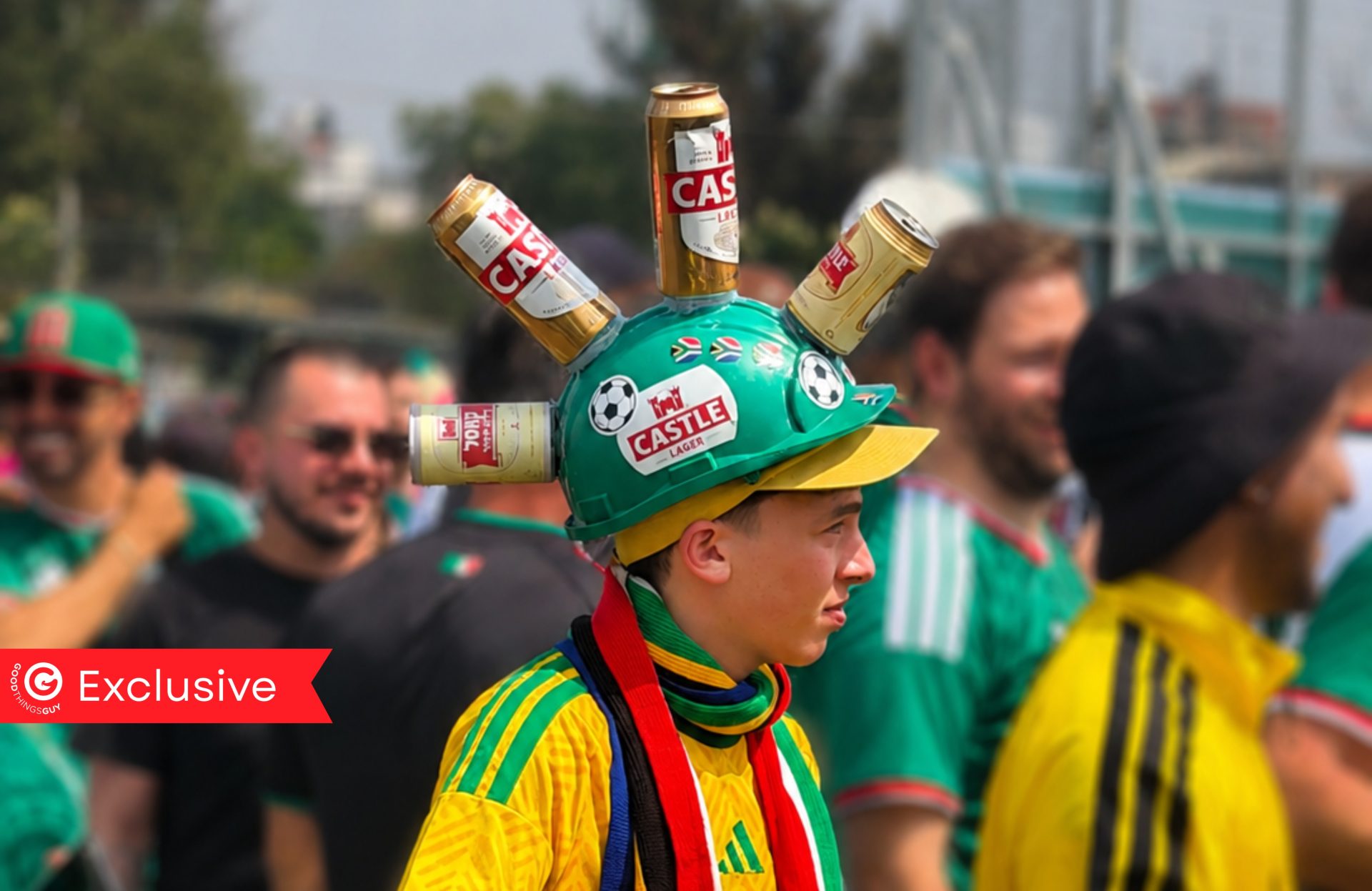 South African Fan Goes Viral in Mexico Thanks to Homemade Makarapa