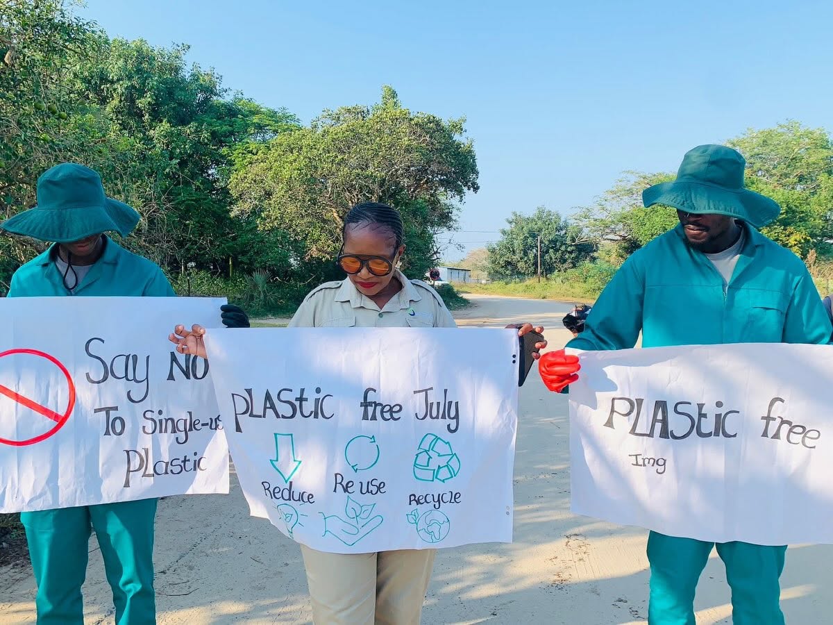 Plastic Free July in Mbazwana